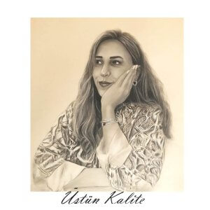 Kuş Adam Sanat Atölyesi Profesyonel Karakalem Çizim Örneği