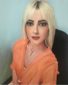 Kuş Adam Sanat Atölyesi - Renkli Kalem Portre Çizimi Çalışması